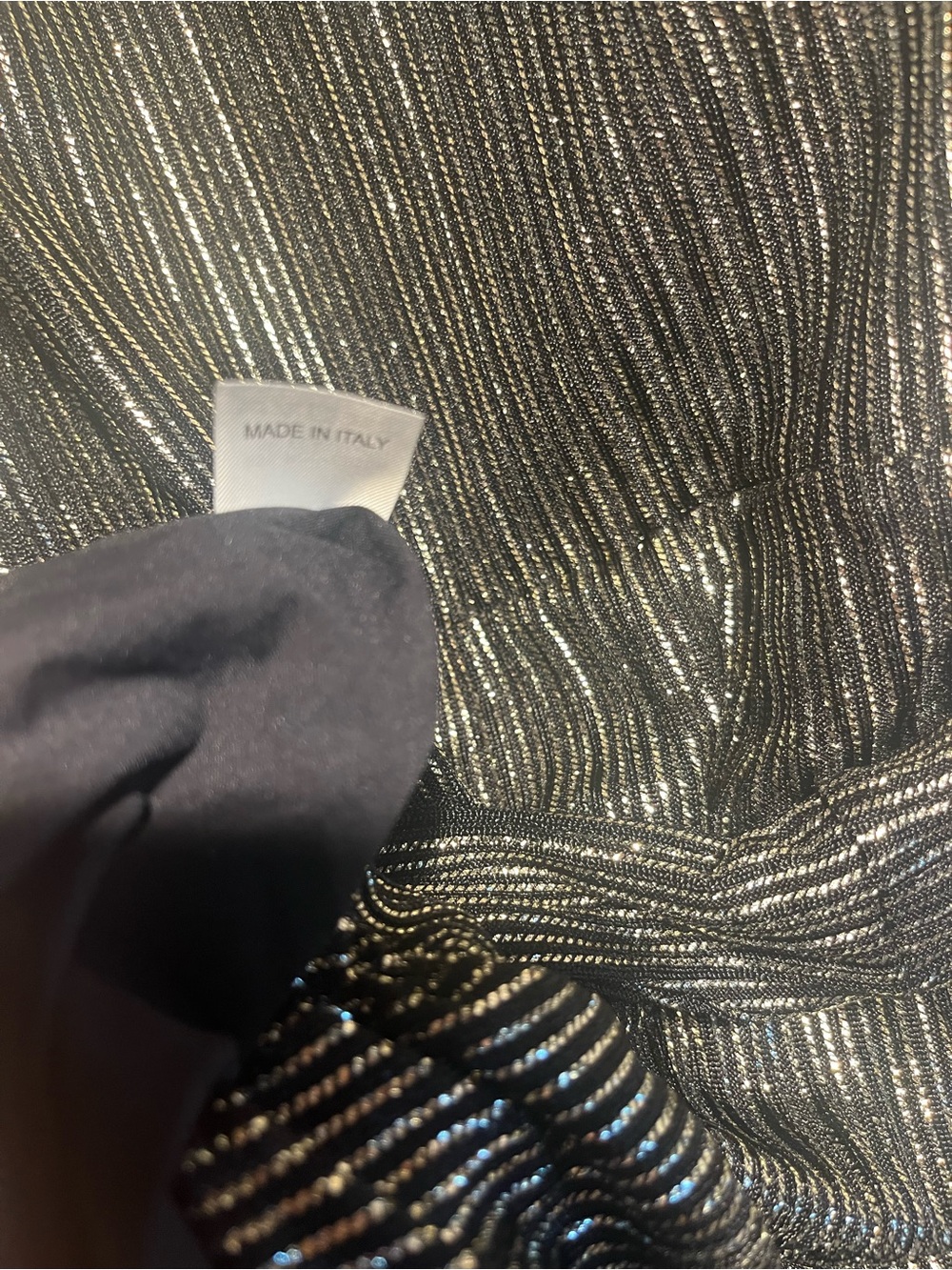 Melissa Odabash One-Shoulder Ruched
Metallic Ribbed Knit Mini Dress XS - Picture 7 of 14